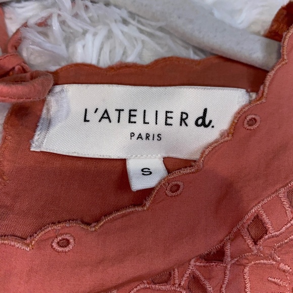 L' Artlier d Paris Boho Salmon Dress with lots of detail Size Small - Picture 7 of 7